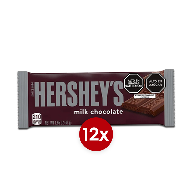 HERSHEY-MILK-CHOCOLATE-43G Pack x12 Hershey's Milk Chocolate 43g OFERTA - Imagen 1