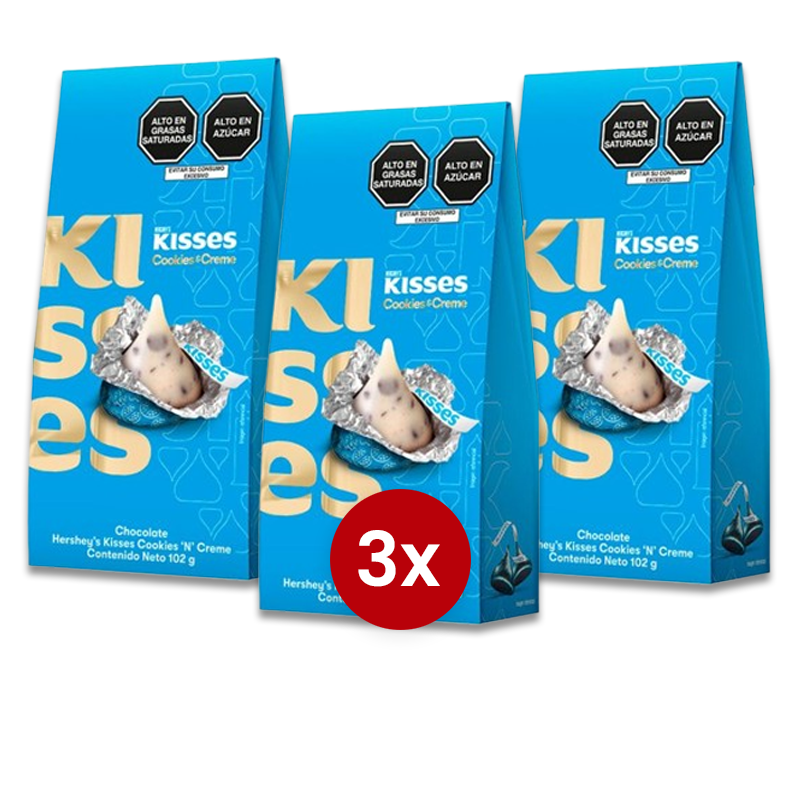 HERSHEY-102G-COOKIES-X3-PWEB Pack x3 Kisses Cookies 102g OFERTA - Imagen 1